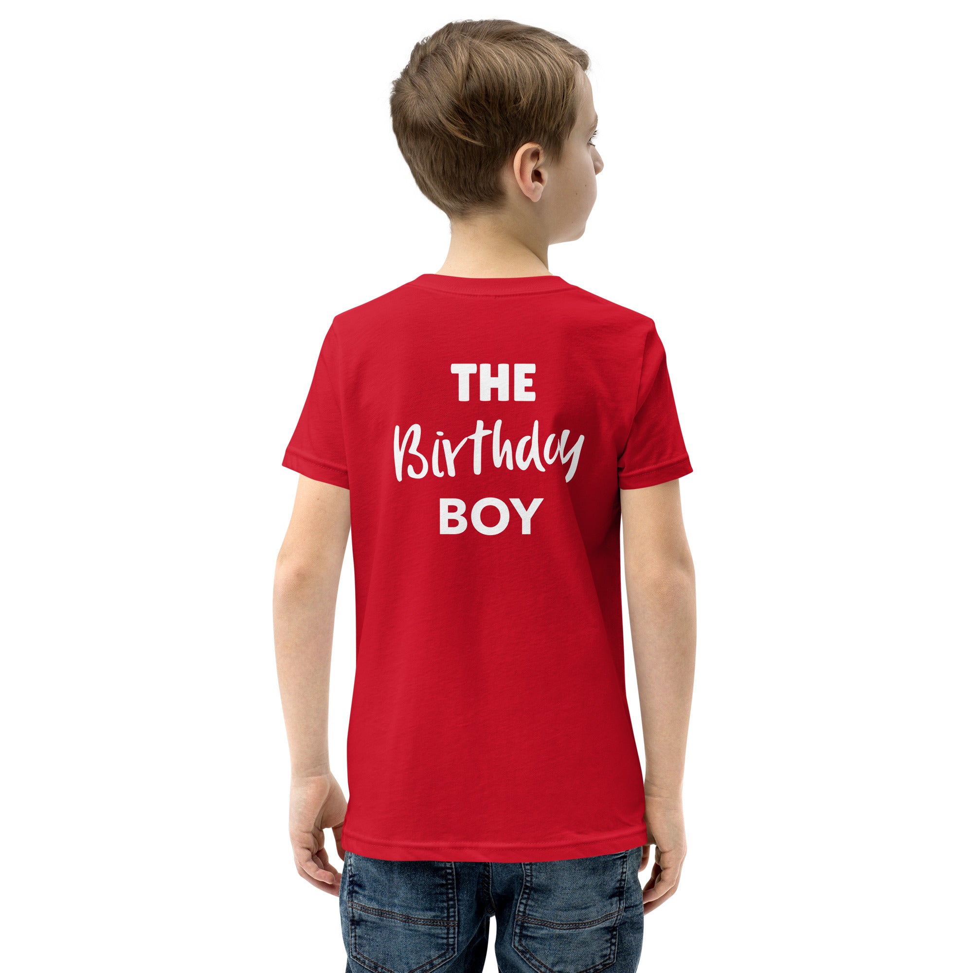 Birthday boy - Youth Short Sleeve T-Shirt (back print)