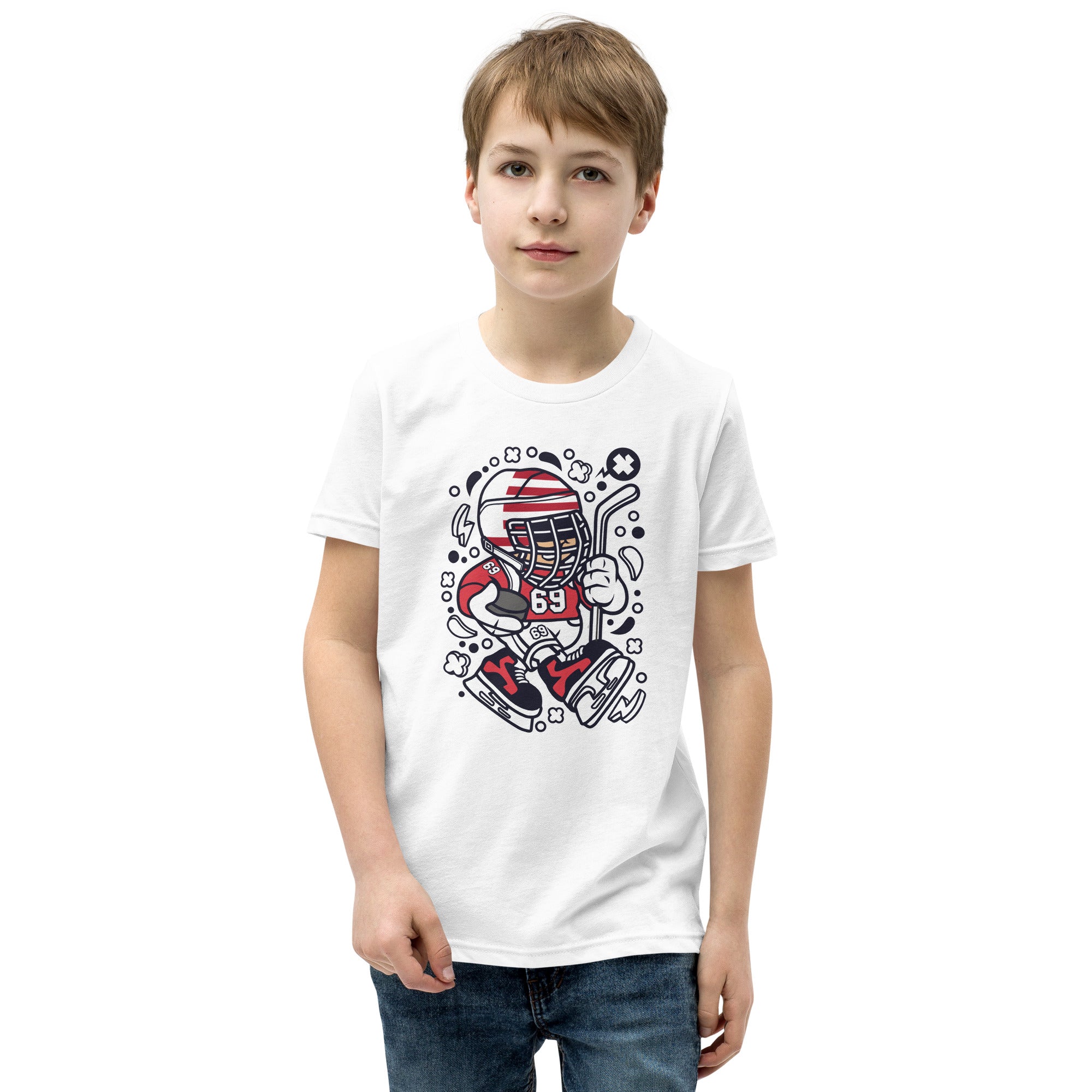 American Hockey Kid - Youth Short Sleeve T-Shirt